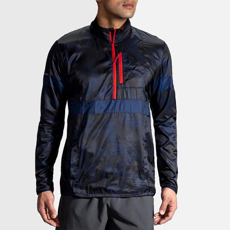 Jaquetas De Corrida Brooks Lsd Pullover Masculino Brasil - Cinzentas (70564EJZU)